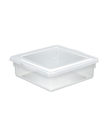 Caixa Organizadora Transparente Quadrada c/ Tampa 4,5L