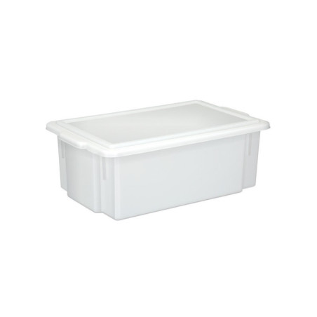 Caixa Branca Opaca Multi-Uso c/ tampa 16,5L
