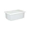 Caixa branca opaca multi-uso com tampa 16,5 litros