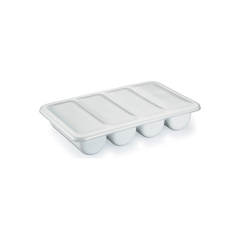 Caixa Branca Organizadora 4 divisões c/ Tampa 54x34x10cm Caixa Branca Organizadora 4 divisões c/ Tampa 54x34x10cm