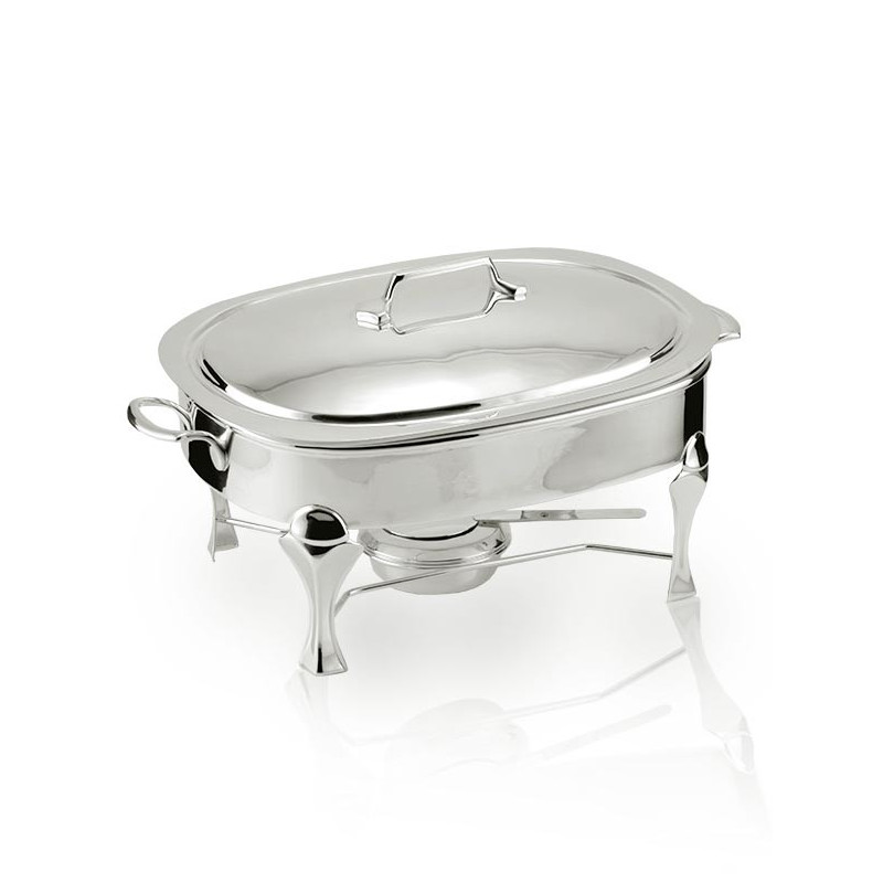 Rechaud Ret. B/ Maria c/ Tampa e Cuba Porcelana Prata Apolo 4L