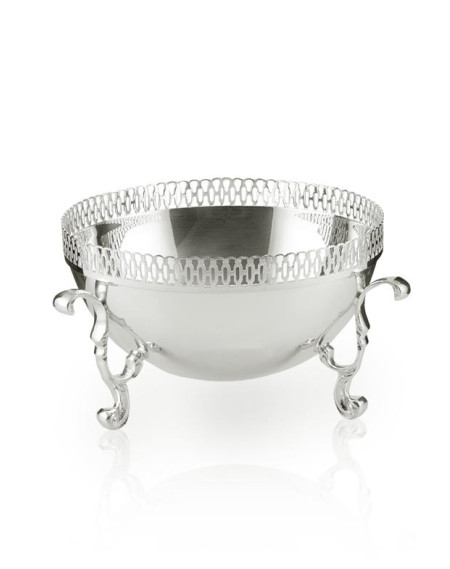 Centro Mesa Red. c/ 3 Pés Prata Apolo 17cm