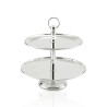 Doceira de Prata Redonda 2 Andares Prata Apolo 40cm