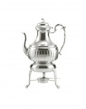 Samovar Galhões Banho Maria grande Prata Apolo 43cm - 3L