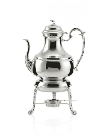 Samovar Liso Banho Maria grande Prata Apolo 43cm - 3L