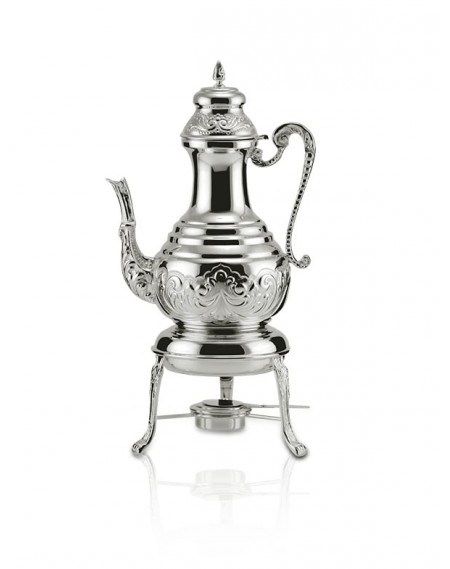 Samovar Lyon Banho Maria Prata Apolo 52cm - 3L
