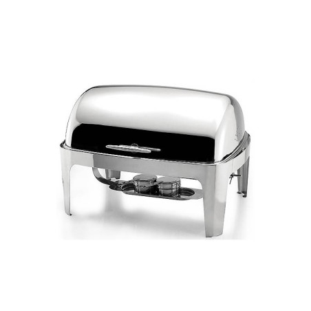 Rechaud Chafing Dish Retangular Tampa Basculante Aço Inox 9L