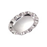 Travessa Oval Ondulada em Prata Apolo 49x68cm