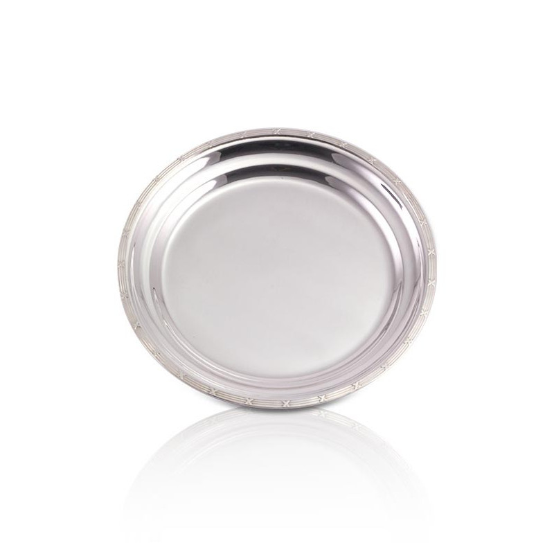 Bandeja Flamingo Croise Prata Apolo Ø37cm