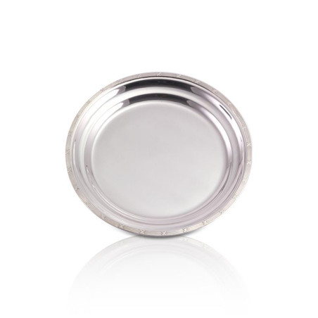 Bandeja Flamingo Croise Prata Apolo Ø37cm