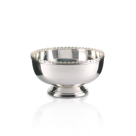 Centro de Mesa Redondo Prata Apolo Ø25x13cm