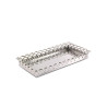 Bandeja Ret. c/ Grade Prata Apolo 30x15cm