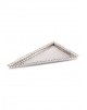 Bandeja Triangular Gravada c/ Grade Prata Apolo 40x30cm