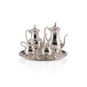 Conjunto para Chá e Café Inglês 6 Peças Prata Apolo