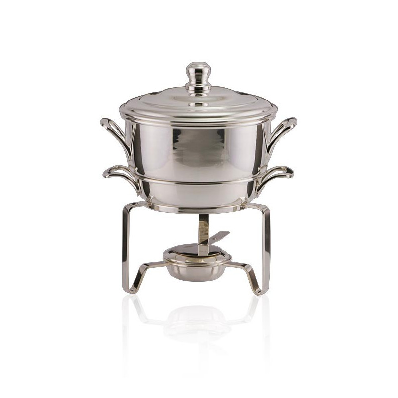 Rechaud Banho Maria c/ Concha Prata Apolo 2L