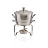 Rechaud Banho Maria c/ Concha  Prata Apolo 4L