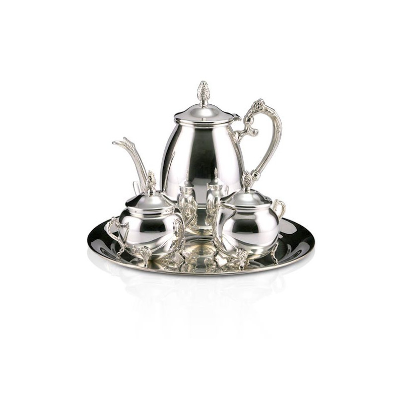 Conjunto para Café Italiano 5 Peças Prata Apolo Conjunto para Café Italiano 5 Peças Prata Apolo