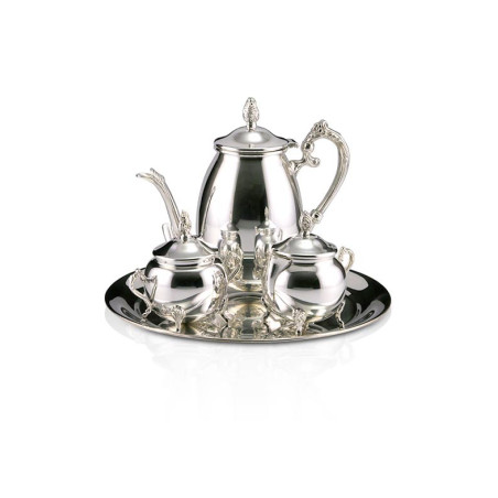 Conjunto para Café Italiano 5 Peças Prata Apolo
