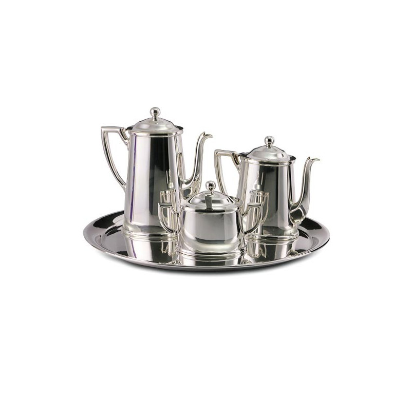 Conjunto para Café Oval 5 peças Prata Apolo