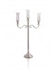 Candelabro Hotel Liso p/ 3 Velas Prata Apolo 100cm