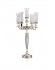 Candelabro Apolo p/ 5 Velas Prata Apolo 85cm