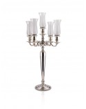 Candelabro Apolo 5 Velas Prata Apolo 85cm