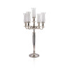 Candelabro Apolo p/ 5 Velas Prata Apolo 85cm