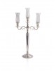 Candelabro Apolo p/ 3 Velas Prata Apolo 85cm