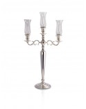 Candelabro Apolo 3 Velas Prata Apolo 85cm