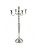 Candelabro Apolo p/ 5 Velas Prata Apolo 120cm