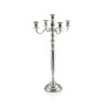 Candelabro Apolo p/ 5 Velas Prata Apolo 120cm