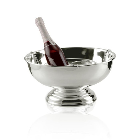 Champanheira pq. c/ Suporte 1 Garrafa Prata Apolo Ø33x16cm
