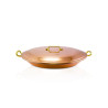 Paellera em Cobre Com Tampa e Alça Grande