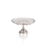 Petisqueira Cristal c/ Base Trabalhada Prata Apolo Ø31x18cm