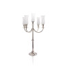 Candelabro Liso p/ 5 Velas Prata Apolo 73cm
