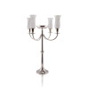 Candelabro Liso 4 Velas c/ Bacia Prata Apolo 73cm