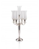 Candelabro Apolo 5 Velas Prata Apolo 55cm