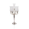 Candelabro Apolo p/ 5 Velas Prata Apolo 55cm