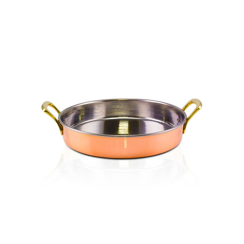Caçarola Fundo Reto 2 Alças Cobre Apolo Ø27 x 6cm