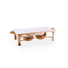 Rechaud Ret. em Cobre Apolo c/ Chapa e 2 Aquecedores 45x25x12cm