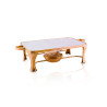 Rechaud Ret. em Cobre Apolo c/ Chapa e 1 Aquecedor 38x25x12cm