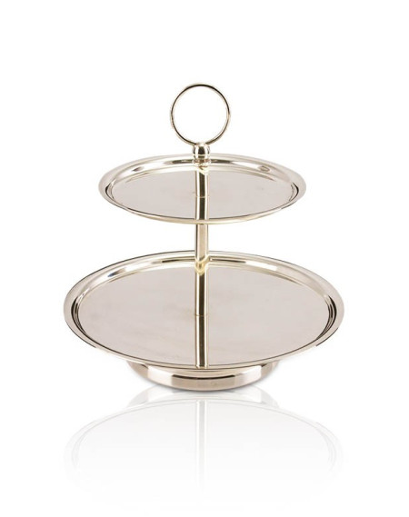 Mini Doceira c/ 2 Andares em Prata Apolo 19cm Alt.