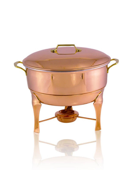 Rechaud Banho Maria Reto em Cobre Apolo 18L