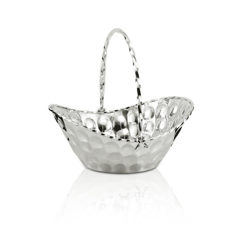 Cesta Grande em Prata Apolo 25x20cm
