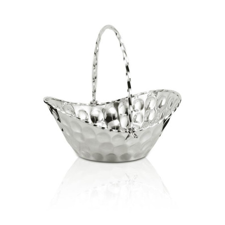 Cesta Grande em Prata Apolo 25x20cm
