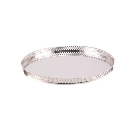 Bandeja Redonda c/ Grade em Prata Apolo Ø40cm