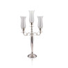 Candelabro Apolo p/ 3 Velas Prata Apolo 55cm