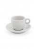 Xícara Café com Pires Milão Porcelana Branca Geni 75ml