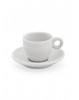 Xícara Café com Pires Milão Porcelana Branca Geni 75ml