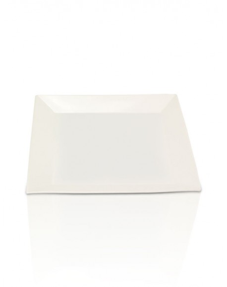 Prato Quadrado Porcelana Branca 36x36cm